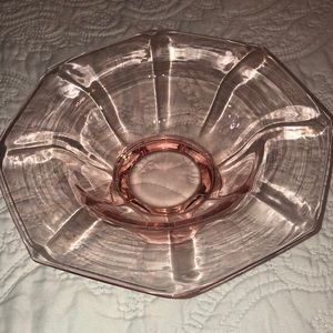 Vintage Pink Carnival Glass Dish